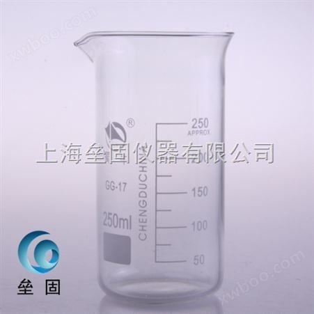 蜀牛 250ml 高型烧杯 1102优质加厚 高形玻璃烧杯