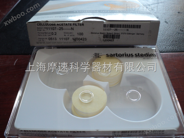 德国SARTORIUS 11107-25-N 醋酸纤维素膜 ,25mm,0.2Um 100/pk 上